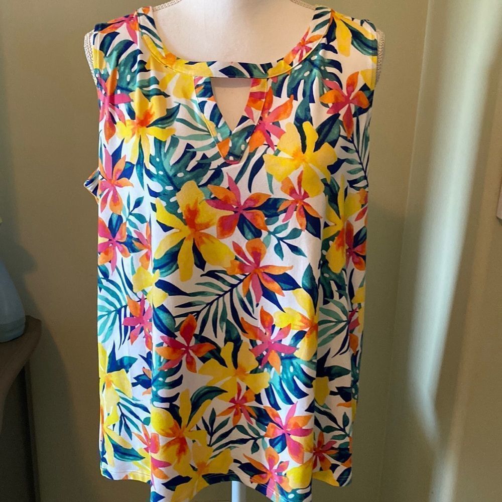 Palm Harbour Tropical Print Top PXL